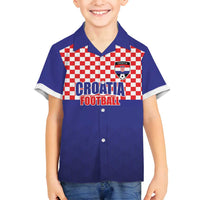 Custom Croatia Football Family Matching Summer Maxi Dress and Hawaiian Shirt Sporty Style
