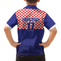 Custom Croatia Football Family Matching Tank Maxi Dress and Hawaiian Shirt Sporty Style