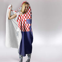 Custom Croatia Football Hooded Blanket Sporty Style