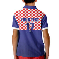 Custom Croatia Football Kid Polo Shirt Sporty Style