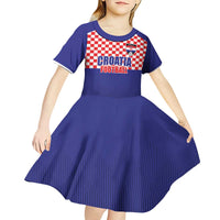 Custom Croatia Football Kid Short Sleeve Dress Sporty Style