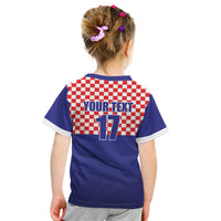 Custom Croatia Football Kid T Shirt Sporty Style
