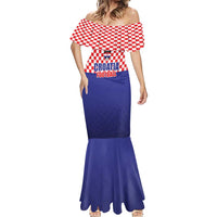 Custom Croatia Football Mermaid Dress Sporty Style