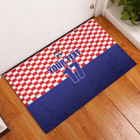 Custom Croatia Football Rubber Doormat Sporty Style
