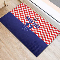 Custom Croatia Football Rubber Doormat Sporty Style