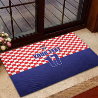 Custom Croatia Football Rubber Doormat Sporty Style