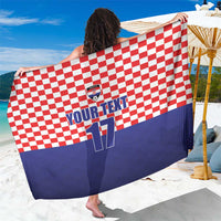 Custom Croatia Football Sarong Sporty Style