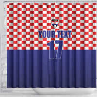 Custom Croatia Football Shower Curtain Sporty Style