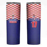 Custom Croatia Football Skinny Tumbler Sporty Style