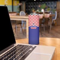 Custom Croatia Football Skinny Tumbler Sporty Style