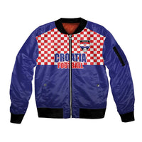 Custom Croatia Football Sleeve Zip Bomber Jacket Sporty Style