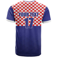 Custom Croatia Football T Shirt Sporty Style