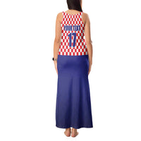 Custom Croatia Football Tank Maxi Dress Sporty Style