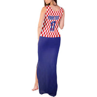 Custom Croatia Football Tank Maxi Dress Sporty Style