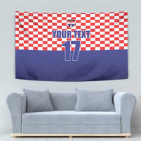 Custom Croatia Football Tapestry Sporty Style