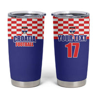 Custom Croatia Football Tumbler Cup Sporty Style