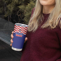 Custom Croatia Football Tumbler Cup Sporty Style