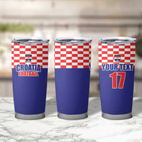 Custom Croatia Football Tumbler Cup Sporty Style