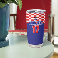 Custom Croatia Football Tumbler Cup Sporty Style