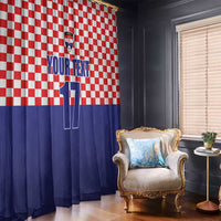 Custom Croatia Football Window Curtain Sporty Style
