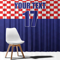 Custom Croatia Football Window Curtain Sporty Style