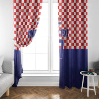 Custom Croatia Football Window Curtain Sporty Style