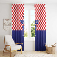Custom Croatia Football Window Curtain Sporty Style