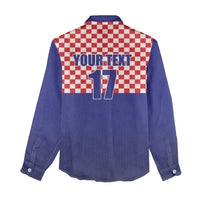 Custom Croatia Football Women Casual Shirt Sporty Style