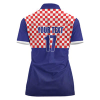 Custom Croatia Football Women Polo Shirt Sporty Style