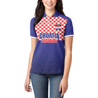Custom Croatia Football Women Polo Shirt Sporty Style