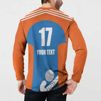 Netherlands Field Hockey Custom Button Sweatshirt Sporty Style