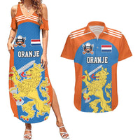 Netherlands Field Hockey Custom Couples Matching Summer Maxi Dress and Hawaiian Shirt Sporty Style