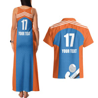 Netherlands Field Hockey Custom Couples Matching Tank Maxi Dress and Hawaiian Shirt Sporty Style