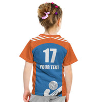 Netherlands Field Hockey Custom Kid T Shirt Sporty Style