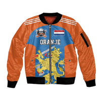 Netherlands Field Hockey Custom Sleeve Zip Bomber Jacket Sporty Style