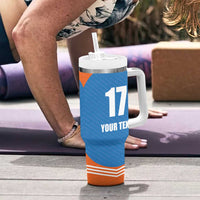 Netherlands Field Hockey Custom Tumbler With Handle Sporty Style