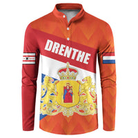 Netherlands Drenthe Province Personalized Button Sweatshirt Flag of Drenthe