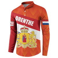 Netherlands Drenthe Province Personalized Button Sweatshirt Flag of Drenthe