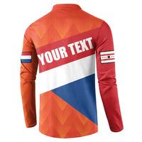 Netherlands Drenthe Province Personalized Button Sweatshirt Flag of Drenthe