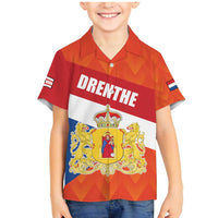 Netherlands Drenthe Province Personalized Family Matching Mermaid Dress and Hawaiian Shirt Flag of Drenthe