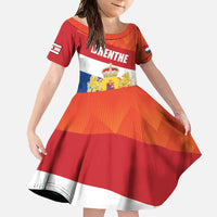 Netherlands Drenthe Province Personalized Family Matching Short Sleeve Bodycon Dress and Hawaiian Shirt Flag of Drenthe