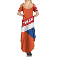 Netherlands Drenthe Province Personalized Family Matching Summer Maxi Dress and Hawaiian Shirt Flag of Drenthe