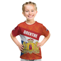 Netherlands Drenthe Province Personalized Kid T Shirt Flag of Drenthe