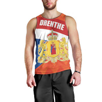 Netherlands Drenthe Province Personalized Men Tank Top Flag of Drenthe