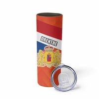 Netherlands Coat of arms of Drenthe Personalized Skinny Tumbler Flag of Drenthe