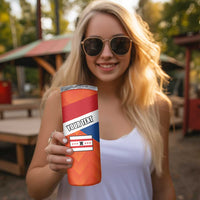 Netherlands Coat of arms of Drenthe Personalized Skinny Tumbler Flag of Drenthe