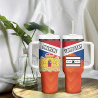 Netherlands Coat of arms of Drenthe Personalized Tumbler With Handle Flag of Drenthe