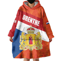 Netherlands Drenthe Province Personalized Wearable Blanket Hoodie Flag of Drenthe