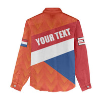 Netherlands Drenthe Province Personalized Women Casual Shirt Flag of Drenthe