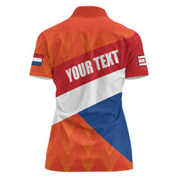 Netherlands Drenthe Province Personalized Women Polo Shirt Flag of Drenthe